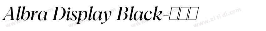 Albra Display Black字体转换